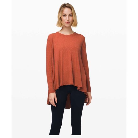 Lululemon Dare to Drape Long Sleeve in Rustic Clay - Picture 1 of 10
